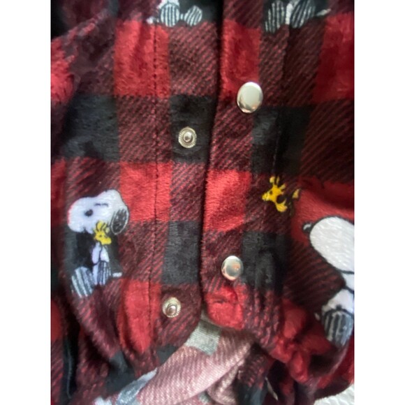 Snoopy Peanuts Dog Pajamas red and black plaid Berkshire Pet collection Medium - Picture 7 of 11